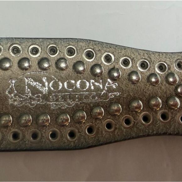 Nocona Women\'s Brown Calf Hair Rhinestone and Stud Belt size Medium main image 4